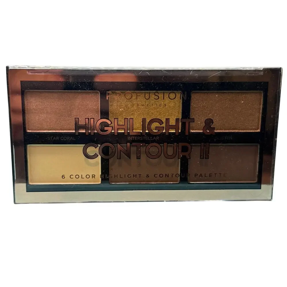 Profusion Cosmetics Highlight & Contour II 6-Color Face Palette Shades Sealed
